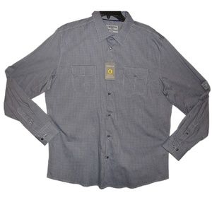 Claiborne Men's Blue Check Dress Shirt